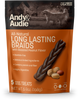 Andy & Audie All Natural Long Lasting Braids with Roasted Peanut Flavor Dog Treats