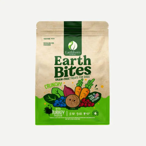 Earthborn Holistic EarthBites Crunchy Turkey Meal Recipe Baked Dog Treats