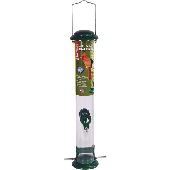 Stokes Select Green Plastic Tube Bird Feeder