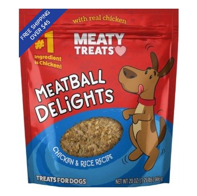 Meaty Treats Meatball Delights Chicken Dog Treats