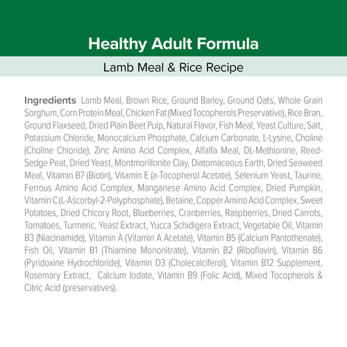 Kent Blue Seal EnTrust® Healthy Adult Lamb Meal & Rice Recipe