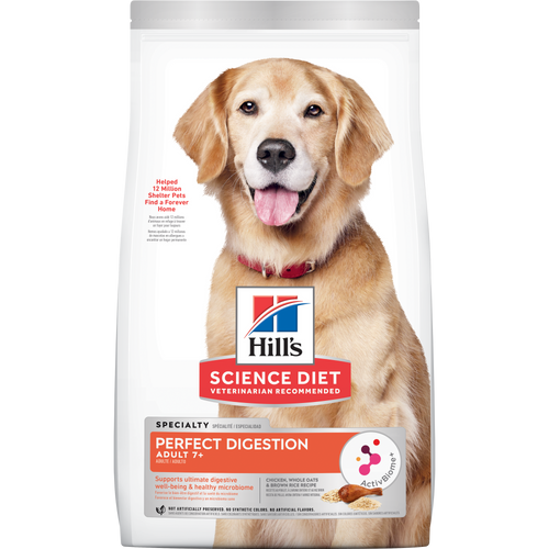 Hill's Science Diet Adult 7+ Perfect Digestion Chicken & Brown Rice Recipe Dog Food