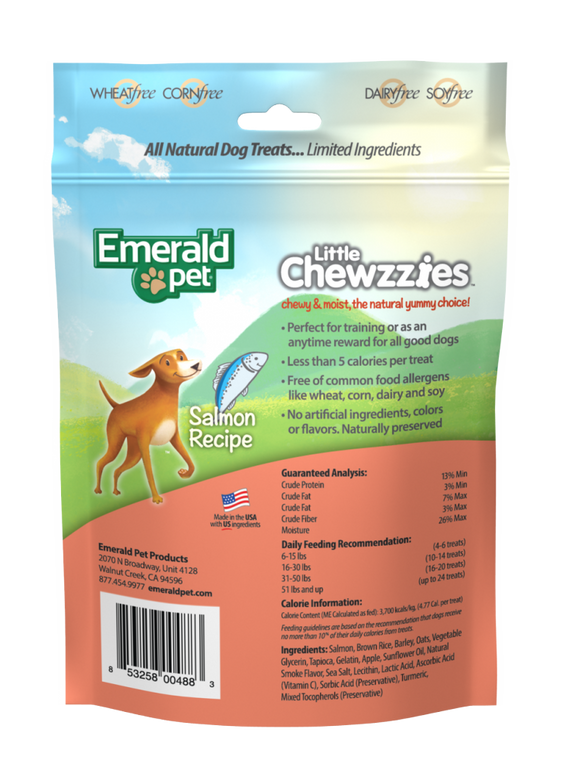 Emerald Pet Little Chewzzies Salmon Recipe Dog Treats
