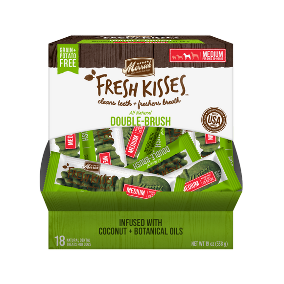 Merrick Fresh Kisses Grain Free Coconut Oil and Botanicals Medium Dog Treat Box