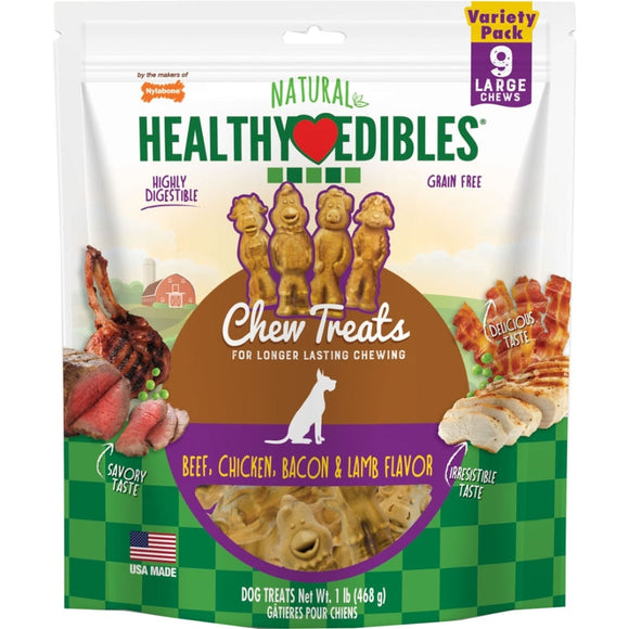 Nylabone Healthy Edibles Chew Treats Beef/Chicken/Bacon/Lamb