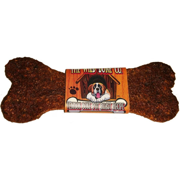 THE WILD BONE COMPANY VENISON BONE POT ROAST JERKY STYLE DOG TREAT