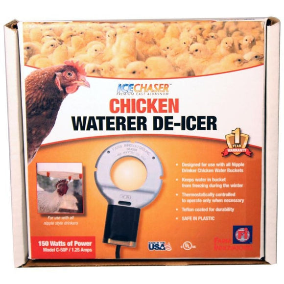 FARM INNOVATORS CHICKEN WATERER DEICER FOR NIPPLE-STYLE DRINKERS