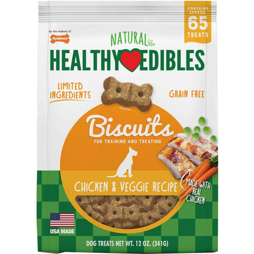 Nylabone Healthy Edibles Natural Grain Free Chicken & Veggie Biscuits